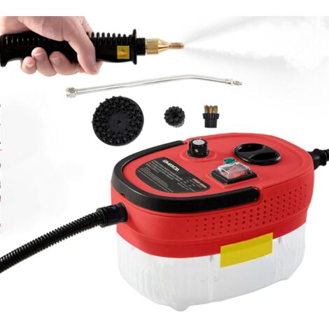 Nettoyeur vapeur portable haute pression 1500 W, haute température, pour joints, carrelage, voiture, cuisine, salle de bain - Blanc (1/4)