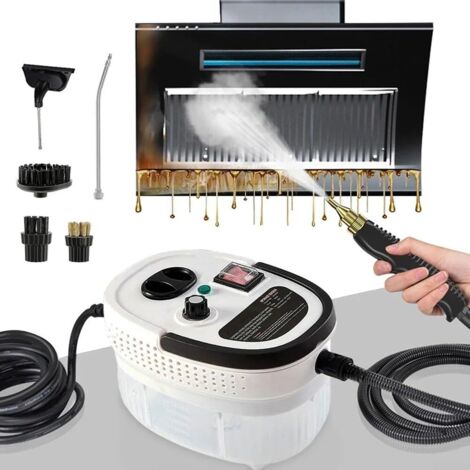 Nettoyeur vapeur portable haute pression 1500 W, haute température, pour joints, carrelage, voiture, cuisine, salle de bain - Blanc