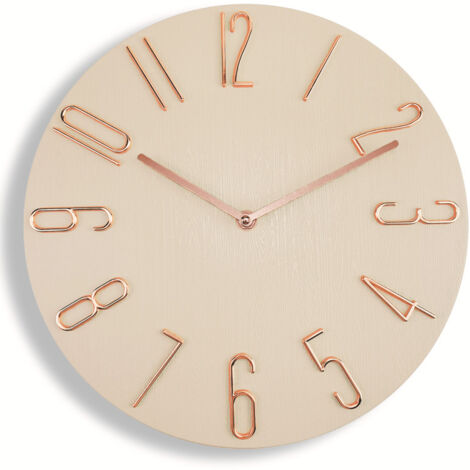 Horloge murale à ondes radio, calendrier d'horloge de salon, horloge murale à suspendre, horloge à quartz créative moderne--12 pouces (30 cm) (1/4)