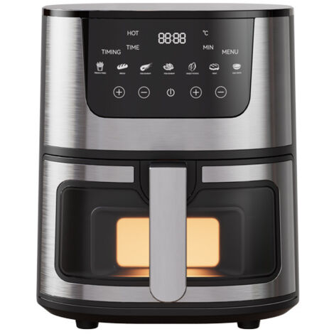 Friteuse à air 7L, friteuse multifonctionnelle en acier inoxydable pour usage domestique, four électrique automatique, grande capacité, cuisson intelligente (1/4)