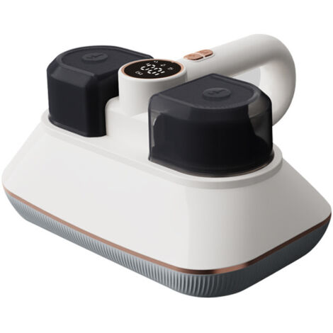 Appareil anti-acariens, double ventouse à forte aspiration, appareil portable sans fil pour éliminer les petits acariens (blanc) (1/4)