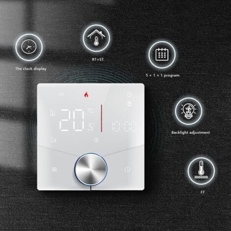 Cikonielf Thermostat WiFi Thermostat Intelligent WiFi Contrôleur De Température à Commande