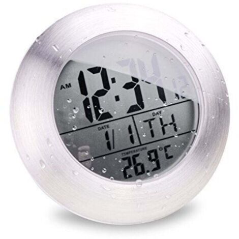 Horloge de salle de bain à ventouse - Numérique et étanche XXW (1/4)