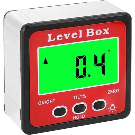 Rapporteur numérique, inclinomètre magnétique LCD, inclinomètre numérique 4 x 90°, niveau numérique rétroéclairé, outil de mesure d'angle, niveau pour menuiserie et construction XXW (1/4)