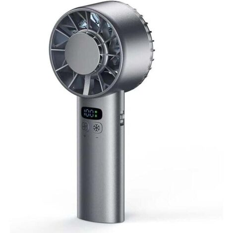 Ventilateur portable, mini ventilateur à turbine, ventilateur de poche avec batterie 5200 mAh, refroidissement, vitesse réglable (1-100), pour voyages, camping et activités de plein air (noir) XXW