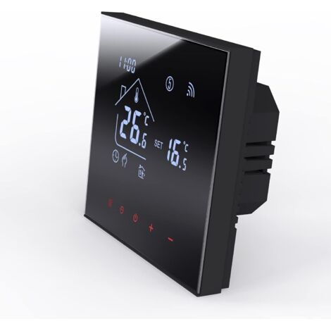 Thermostat intelligent à économie d'énergie WiFi numérique pour chauffage par le sol - Contrôleur de température compatible avec Amazon Alexa, Google Assistant (pour chauffage
