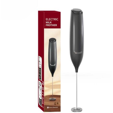 Mousseur à lait électrique, mini fouet en acier inoxydable, moteur extra puissant et puissance pour café/latte/cappuccino/chocolat chaud XXW