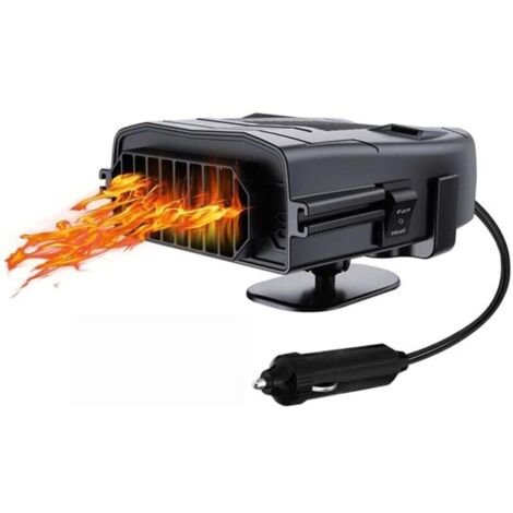 Chauffage soufflant 2 en 1 pour voiture, 12 V, 150 W, portable, rotatif à 360 degrés, chauffage rapide, avec prise allume-cigare, dégivreur et désembueur XXW
