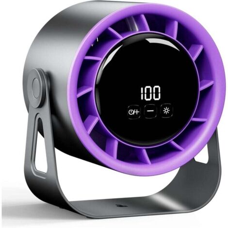 Ventilateur de table sans fil, puissant ventilateur de bureau rechargeable par USB, 4 vitesses, rotation à 360°, petit ventilateur portable, idéal pour bureau, chambre, salon, cuisine XXW (1/4)