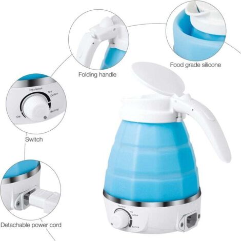 Bouilloire De Camping Portable 1,4 L Noir - Poignée Anti-Chaleur Pliante - Idéale Randonnée, Pique-Nique Et Extérieur