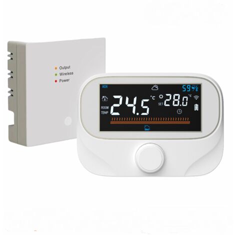 Thermostat intelligent programmable, contrôle sans fil RF 433, montage mural, pour application Life compatible avec Yandex pour Alice, pour Alexa, pour Google Home