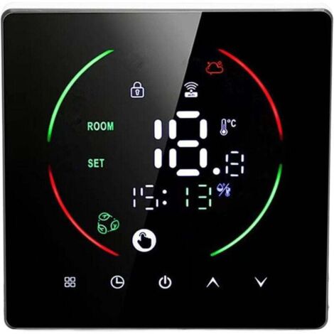 Thermostat intelligent pour chauffe-eau et chaudière – Écran tactile couleur LED – Charge 3 A – Précision ±1 °C – Installation facile - V-240 (1/4)