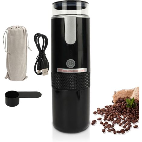 Machine à café portable compatible avec les capsules de tasse K Café moulu Cafetière portable à commande manuelle pour le camping, la randonnée