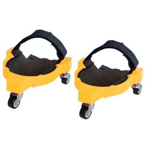 Lot de 2 genouillères flexibles à roulettes pour jardinage, chantier (1/4)