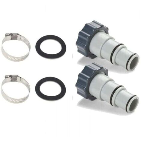Adaptateur pour tubo flessibile per piscina 2 pièces, adaptateur pour tubo Intex, adaptateur pour tubo flessibile della pompe, connecteurs pour tubo flessibile per pool ﺃ» 32 et 38 mm (1/4)