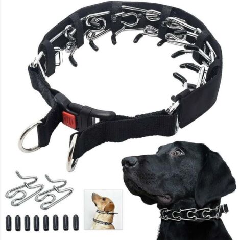 Collier d'entraînement pour chien en une seule pièce, collier étrangleur pour chien avec embouts de confort et boutons-pression à dégagement rapide (3,0 mm x 50 cm)
