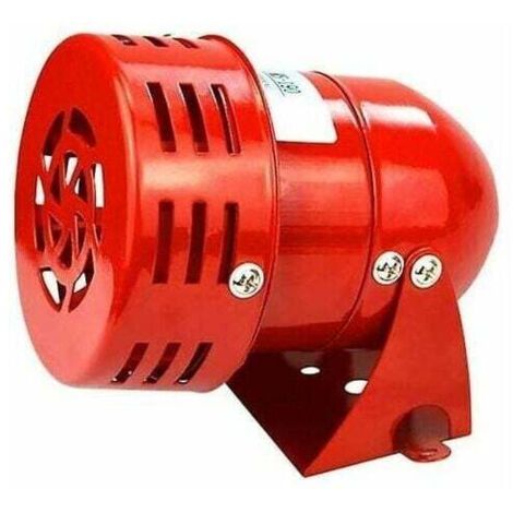 Alarme sirène Ruikalucky, puissante alarme sirène extérieure 220 V, sirène moteur rouge 120 dB, alarme bateau industriel (1/4)
