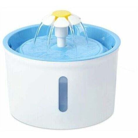 Abreuvoir automatique, petite fleur, 1,6 L, fontaine à eau pour chats et chiens, bleu, UE (1/4)