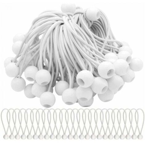 50 Corde Elastiche Con Pallina Da 15 Cm – Corde Per Campeggio, Tende E Teloni | Elastici Resistenti Ai Raggi UV Con Diametro 4mm, Allungabili Fino A 21 Cm - 4