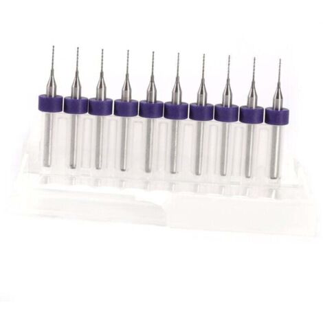 FLITI Lot de 10 micro-forets hélicoïdaux pour PCB, accessoires de perçage de précision 0,5 mm (0,5 mm) (1/4)