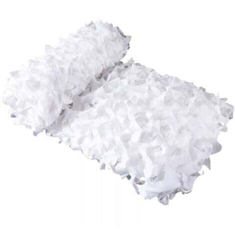 Filet de camouflage rectangulaire blanc 3 x 4 m, pare-soleil, filet d'ombrage (1/4)