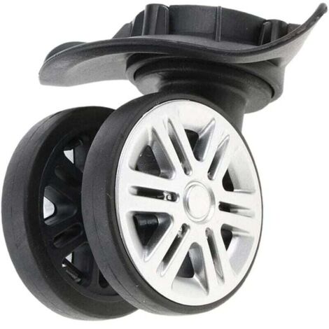 Roulettes de rechange avec double roulement à rouleaux, roulettes pivotantes à 360 degrés, pièces de réparation, roulettes pivotantes pour bagages, accessoires de rechange (1/4)