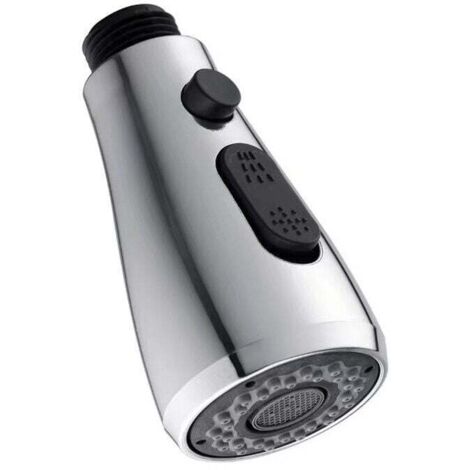 Robinet mitigeur de douche extractible, douchette à main, évier, pommeau de douche de cuisine professionnel, 2 jets chromés (1/3)
