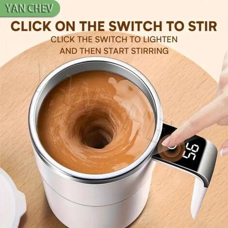 Gobelet mélangeur automatique - Mélangeur, mélangeur d'affichage LCD Tasse à mélanger automatique, mélangeur de tasse à café, tasse mélangeur tasse pour cuisine/lieu de travail/voyage (1/4)