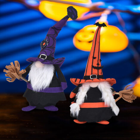 Fournitures de décoration d Halloween, décorations de fenêtre de vieil homme gnome, poupée sans visage, poupée naine Rudolph (1/4)