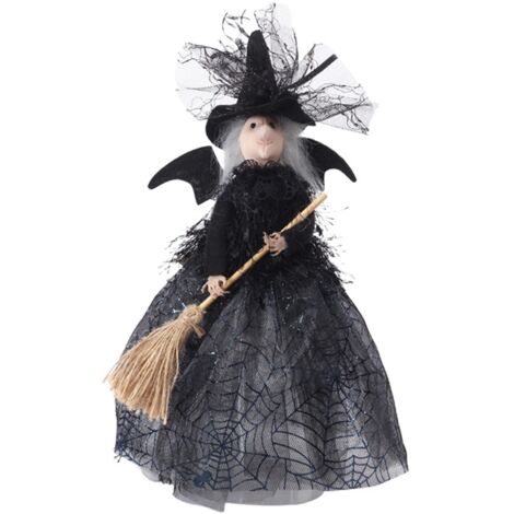 Poupée de sorcière pour Halloween, fantôme d horreur, festival de sorcière, décoration de bureau, accessoire de décoration créatif pour la maison, le salon, la chambre à coucher (1/4)