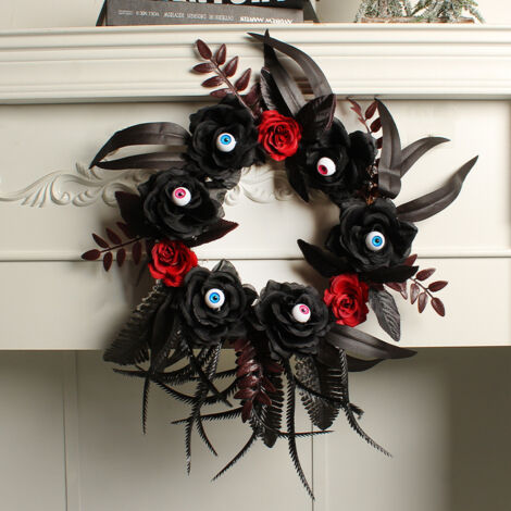 Guirlande de simulation de maison d Halloween Fournitures de fête d Halloween Décoration Guirlande d Halloween Guirlande d Halloween Guirlande de porte d entrée Guirlande de fête Thème d Halloween (1/4)