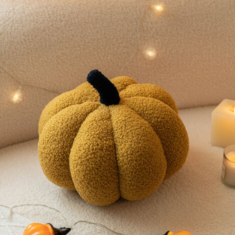 Coussin Décoratif En Forme De Citrouille 3D - En Peluche - Pour