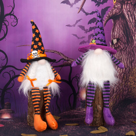 Fournitures de décoration d halloween, 2 pièces, poupée de sorcière fantôme, décorations de festival, poupée Rudolph sans visage, décorations de bureau (1/4)