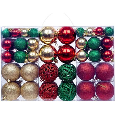 100 Pièces/boîte Boule De Noël Ornement Arbre Boules Boîte Paquet Arbre Décoration Suspendus Boules De Noël (1/4)