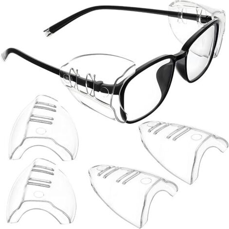 Protections latérales de sécurité pour lunettes, 4 pièces, Protections latérales de sécurité pour lunettes