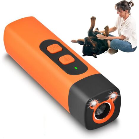 Dispositif contrôle des aboiements en trois étapes qui arrête les aboiements instantanément et en douceur,avec lampe de poche LED (1/2)