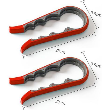 Ouvre-bocal Réglable Ergonomique - Pour Couvercles De 2,5 à 9,5 Cm - Poignée Antidérapante, Acier Inoxydable - Aide Pour Mains Faibles