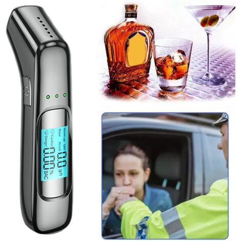 Éthylotest, testeur d'alcool professionnel haute précision,moniteur d'alcoolémie affichage numérique LCD (1/4)