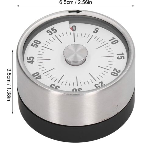Minuterie de Cuisine Magnétique 60 Min, Compte à Rebours Visuel avec Alarme, pour Cuisson, Four, Salle de Classe, Gestion du Temps (1/4)