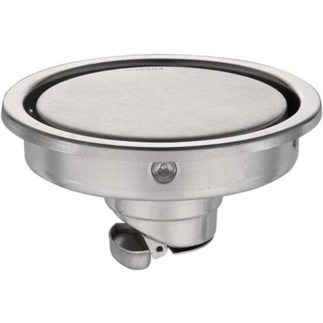 Siphon de sol rond en acier inoxydable 304 pour salle de bain, grille anti-odeurs, pour salle de douche. (1/4)