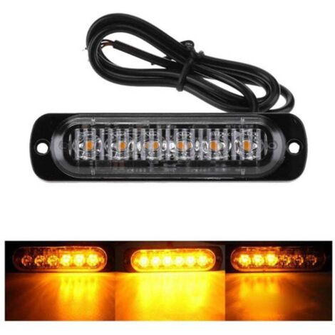 Barre Lumineuse Stroboscopique LED 27 Pouces 24 LED Ambre - Feux Clignotants D'Urgence Pour Véhicules