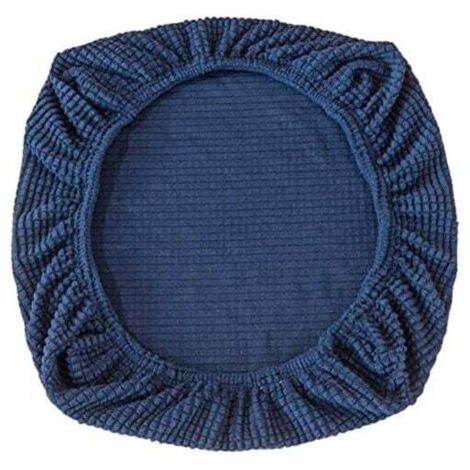Lot de housses de chaise élastiques en spandex, lavables, pour chaises de bureau, salle à manger, bar, mariage, fête, décoration (bleu foncé) (1/4)