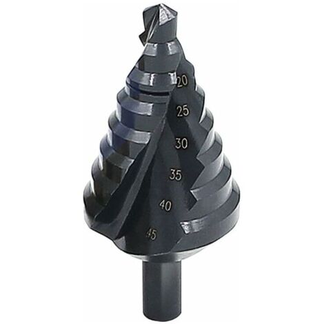 spirale Nitruration Foret étagé Multi trou Cutter 10 Mm-45mmtotal 8 étapes Tailles trou de coupe, Agrandir, EN tle, PCV, travail du bois - blanc - LKBD (1/5)