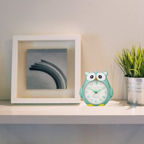 Réveil Analogique Silencieux Pour Enfant Et Adulte – Horloge De Chevet Métal Avec Veilleuse Douce, Grands Chiffres, Alarme 30 Min – Fonctionne Sur Pile AA
