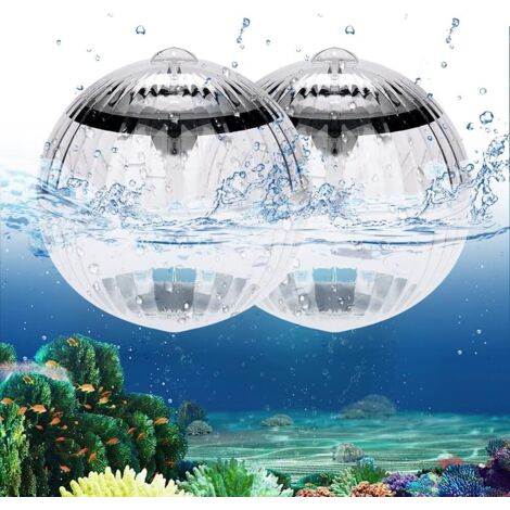 Jardin piscine Lumière , 2 Pcs 7 LED Colorée Changement Lampe Étanche Boule Solaire Imperméable de Lampe Solaire Extérieur (1/4)