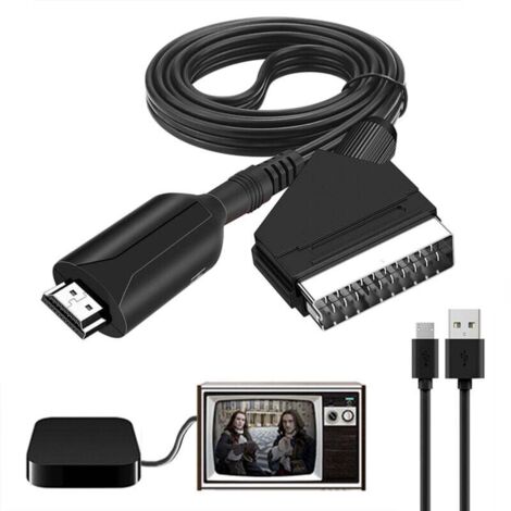 Adaptateur , Convertisseur Péritel vers HDMI , Scart vers Hdmi, pour Full HD TV,Audio Vidéo pour Lecteur Sky Blu-Ray STB Xbox PS3 (1/4)