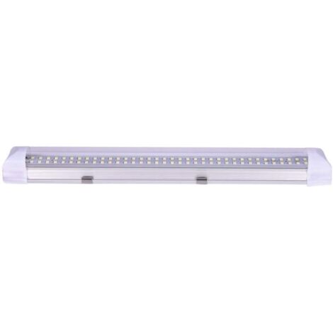Ruban LED néon intérieur voiture 12 V – 72 LED, 4,5 W, blanc, avec interrupteur marche/arrêt – pour camion, camping-car, bateau (1/5)