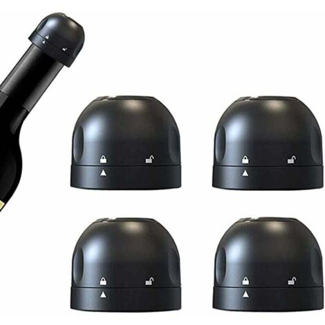 4 pièces de bouchon d'étanchéité de champagne, cadeau compagnon de diffusion en direct, mini bouchon de vin mousseux en silicone, bouchon d'étanchéité (1/4)