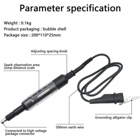 Testeur De Bougie D'Allumage Ajustable Haute Tension – Outil De Diagnostic Rapide Pour Moteur Auto, Moto, Camion