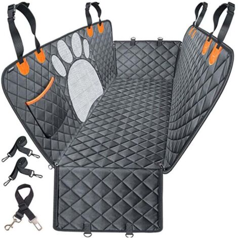 Housse de Siège pour Chien Housse Banquette Arrière Antidérapant et Imperméable avec Fermeture à Glissière Extérieure Chien Housse de Protection de Coffre Universelle pour Voitures 135X148 c (1/4)